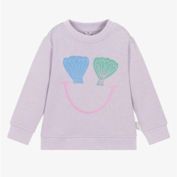Stella McCartney Babies Purple Shell-Print Cotton Sweatshirt Size 3T - Picture 1 of 7